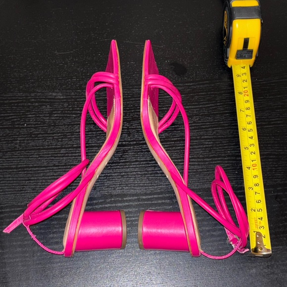 L’Intervalle Fresh Berry Leather Strappy Low Heel Sandal, Size 38 WORN ONCE - Picture 11 of 12